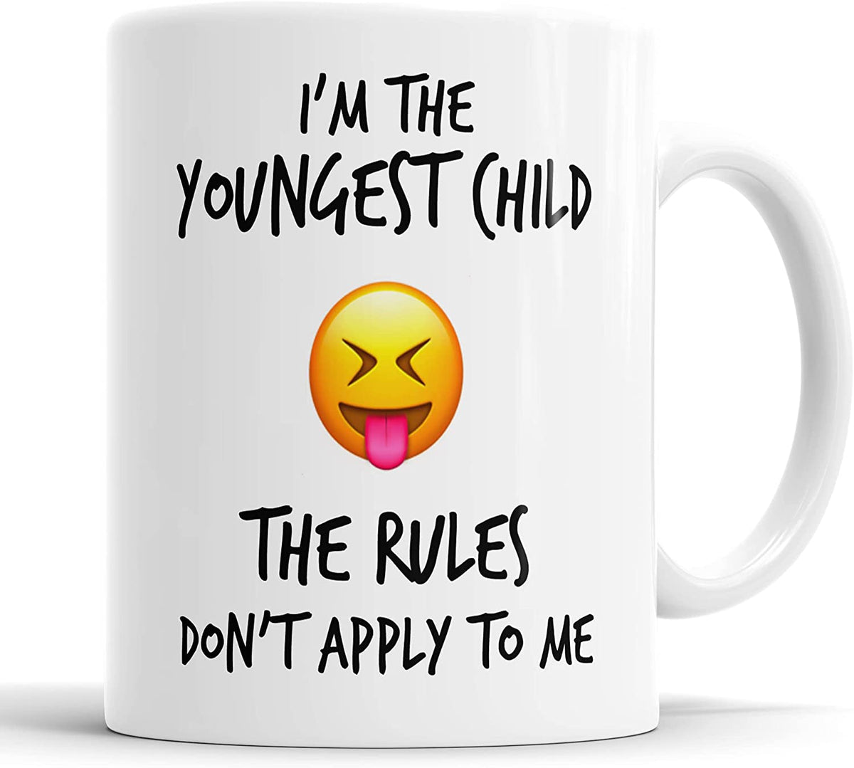 I'm The Youngest Child Brother Sister Emoji Smiley Mug– Faithful Prints UK